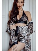 Set de dormit din trei piese cu imprimeu leopard PIZ230 - Magazin online - Boutique